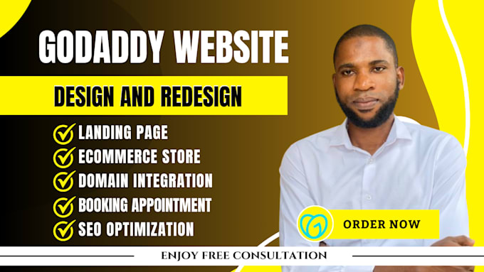 Gig Preview - Develop godaddy website godaddy website redesign godaddy ecommerce website seo