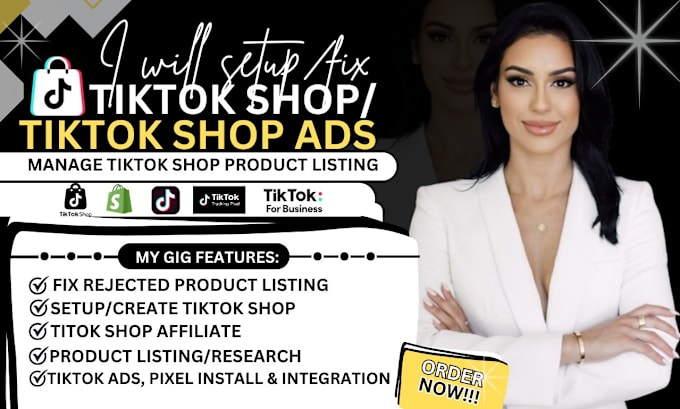 Bestseller - fix, setup tiktok shop, product listing, ads, tiktok marketing for shopify store