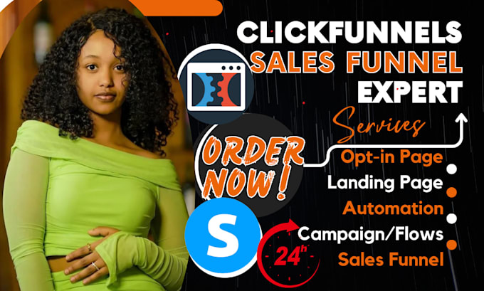 Gig Preview - Clickfunnels sales funnel, systeme landing page, stan store design, clickfunnels