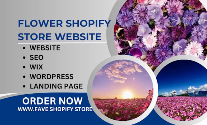 Gig Preview - Design flower shopify store gift store dropshipping store candle florist website