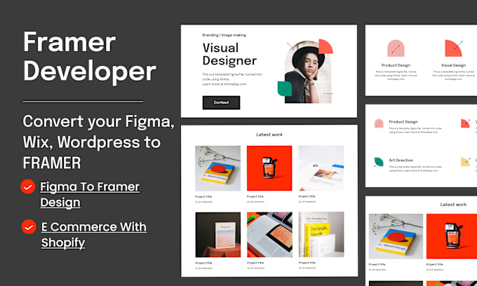 Gig Preview - Framer website figma to framer website framer landing page webflow website