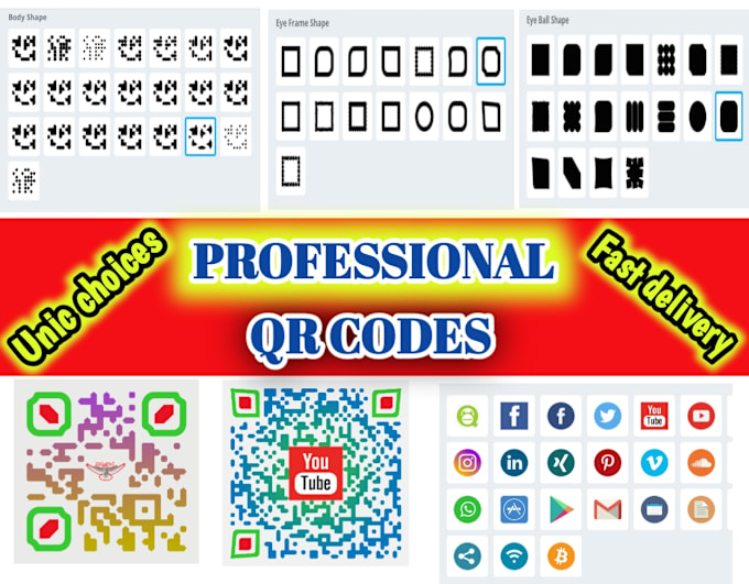 Gig Preview - Create custom qr codes for your business dynamic and static