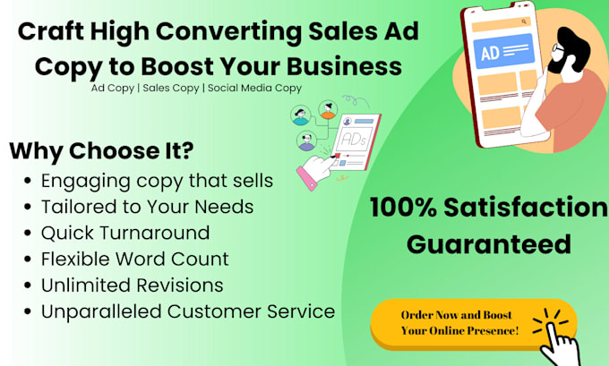 Gig Preview - Craft high converting sales ad copy to boost your business