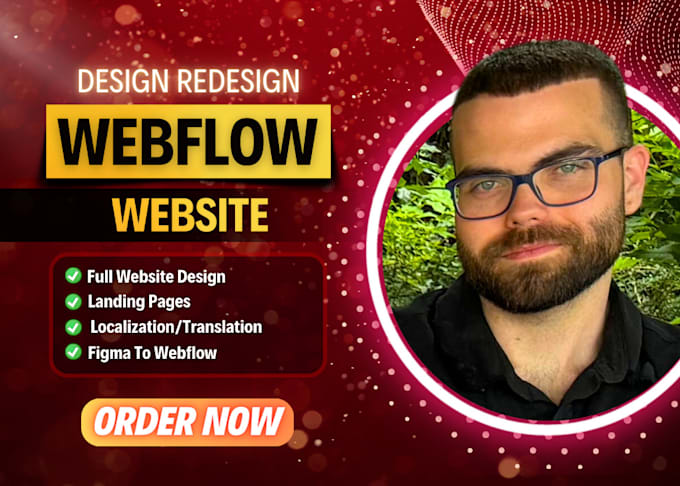 Gig Preview - Design, redesign webflow website, landing page, figma to webflow, webflow expert