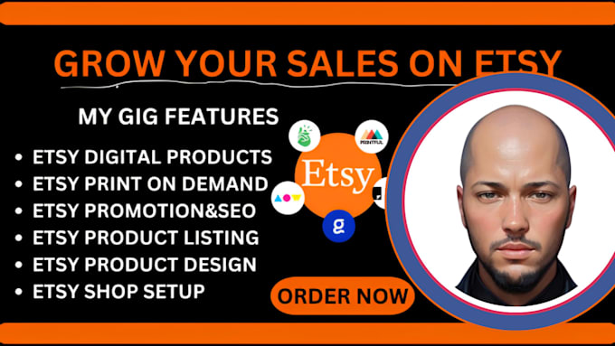 Gig Preview - Create profitable etsy digital product shop etsy seo etsy digital product design