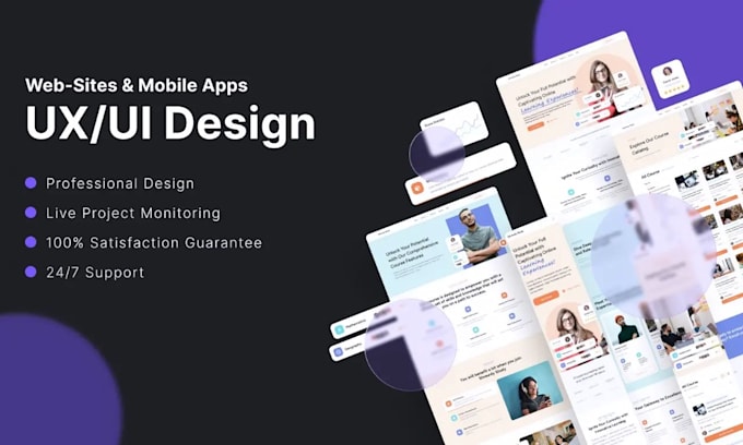 Gig Preview - Do figma web design, app design, UX UI design