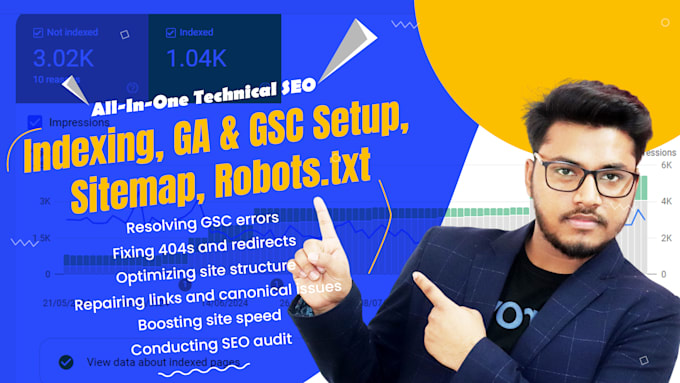 Gig Preview - Fix broken links, 404 errors, 301 redirects, and google SEO