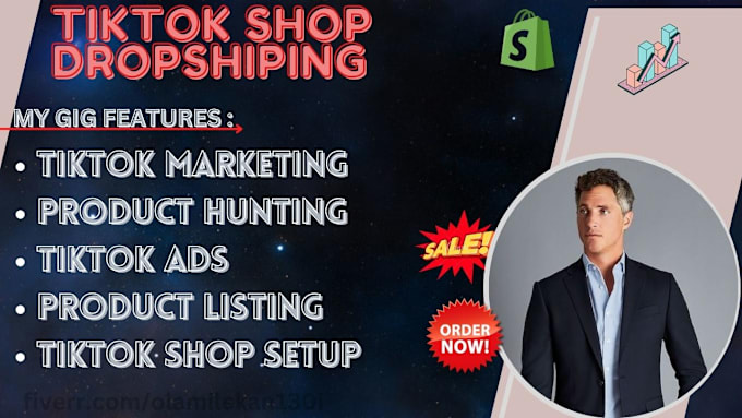 Gig Preview - Set up tiktok shop dropshipping with product hunting and do tiktok marketing