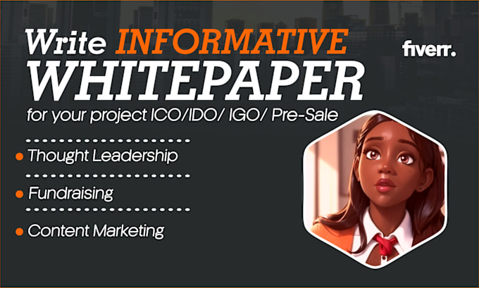 Gig Preview - Write and design informative whitepaper for your project