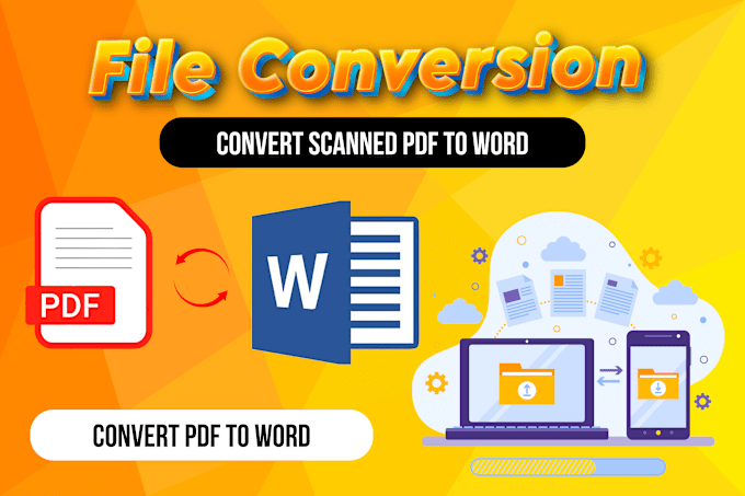 Gig Preview - Convert PDF to word or excel and file conversion