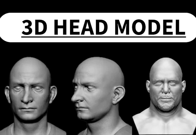 Gig Preview - Sculpt 3d bust model 3d head 3d face mask realistic model for 3d printing