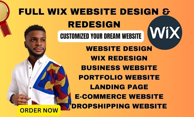 Gig Preview - Design or redesign wix website, wix store, ecommerce website, online store