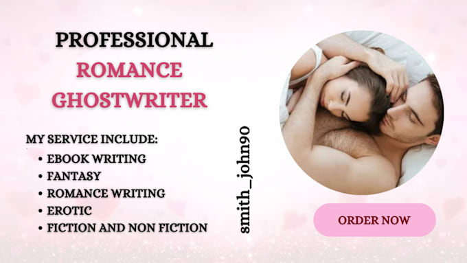 Gig Preview - Be your ebook ghostwriter, romance, fiction, erotic story and fantasy ebook