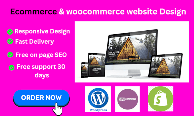 Gig Preview - High converting design woocommerce website and ecommerce online store