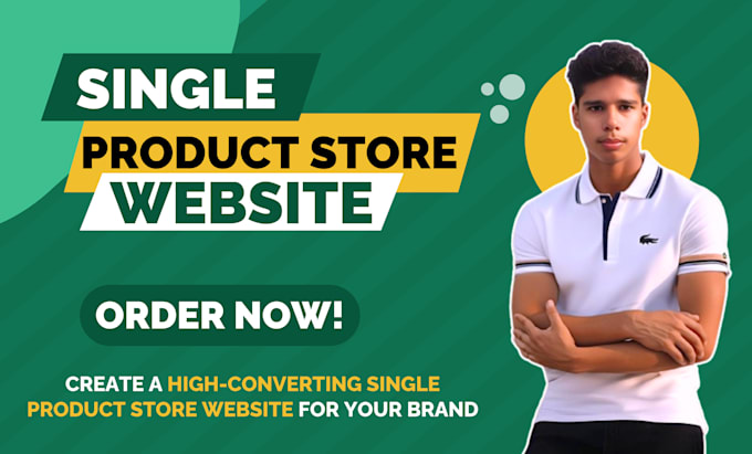 Gig Preview - Create a high converting single product store website