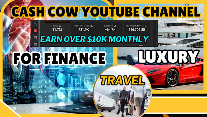 Gig Preview - Create cash cow youtube on luxury, finance and travel videos