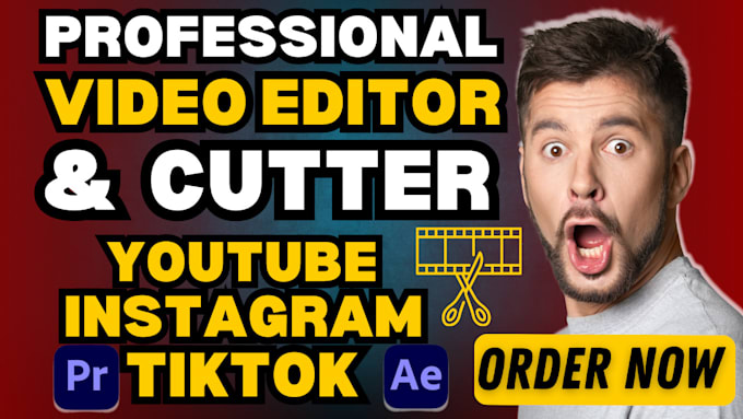 Gig Preview - Be your video editor and cutter for youtube, instagram, and tiktok