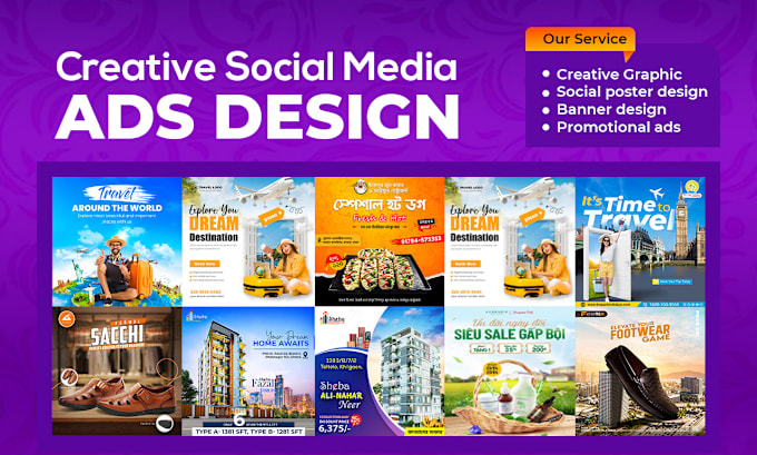 Bestseller - do social media creative ads banner and poster design