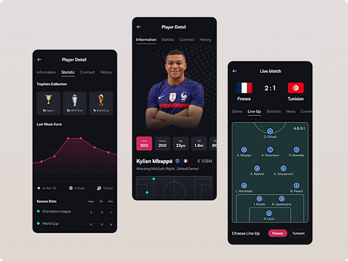 Gig Preview - Develop sport app, fantasy football, tournament app, bet app