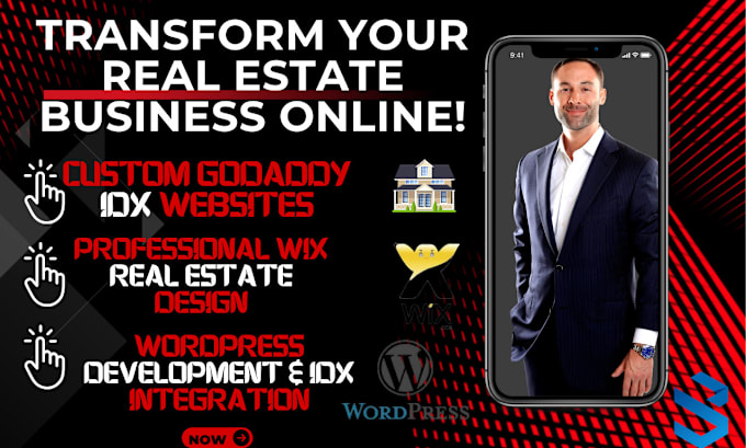 Bestseller - build godaddy real estate redesign wix wordpress  real estate idx integration