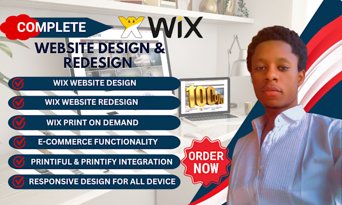 Bestseller - design wix website wix pod printify printiful dropshipping store redesign