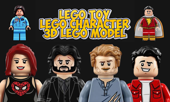 Gig Preview - 3d lego model, lego character, lego minifigure, print ready lego, lego toy model