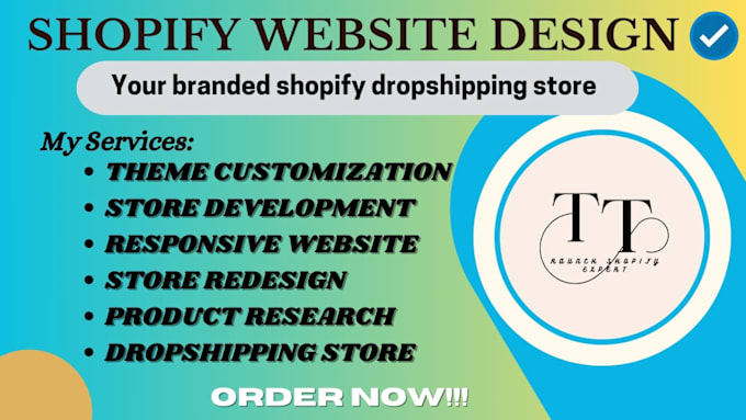 Gig Preview - Create shopify website shopify dropshipping store shopify design ecommerce