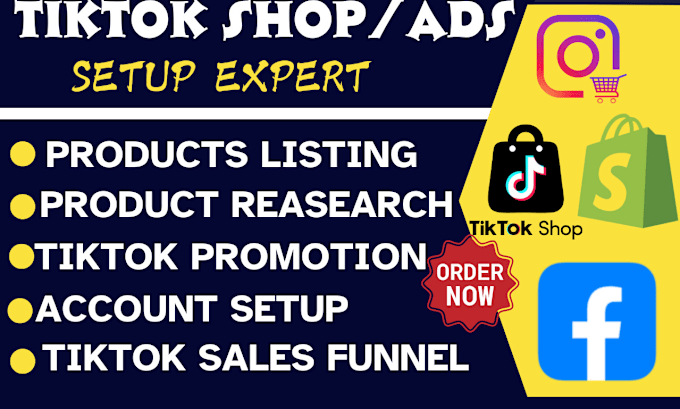 Bestseller - set up tiktok shop, fix tiktok shop suspension,tiktok ads for shopify marketing