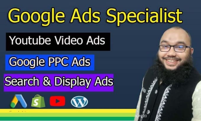 Gig Preview - Create your google ads ppc, search, display and video ads campaign