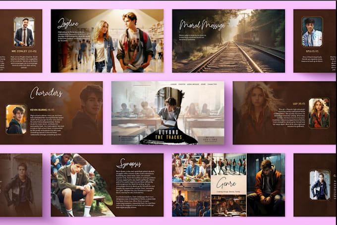 Gig Preview - Design movie pitch deck presentation, tv web series, film pitch deck, tv series