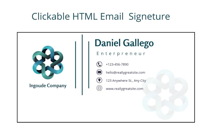 Gig Preview - Make a clickable HTML email signature for gmail outlook etc