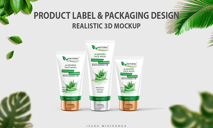 Gig Preview - Do cosmetic product labeling, product label design