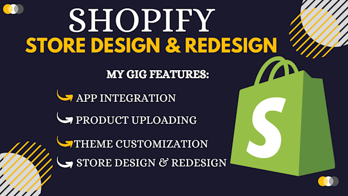 Gig Preview - Do shopify dropshipping store design and redesign