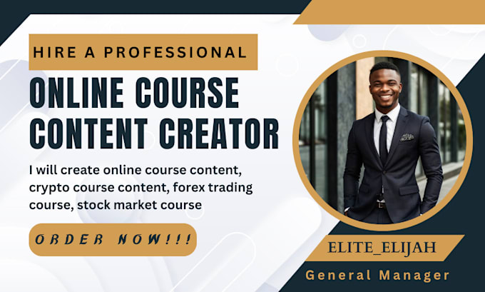 Bestseller - create online course content, crypto course content, forex trading course,stocks