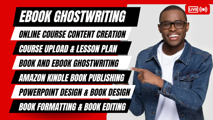 Gig Preview - Ghostwrite ebook online course business credit course powerpoint designer