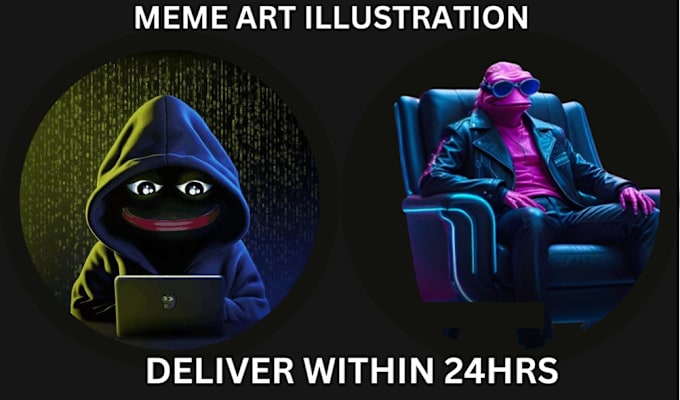 Gig Preview - Create funny illustration meme art cypto coin art andy pepe solana character