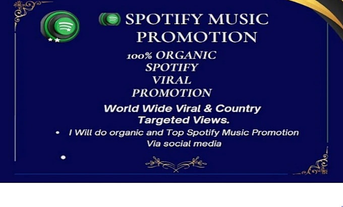 Gig Preview - Do organic spotify promotion for spotify music