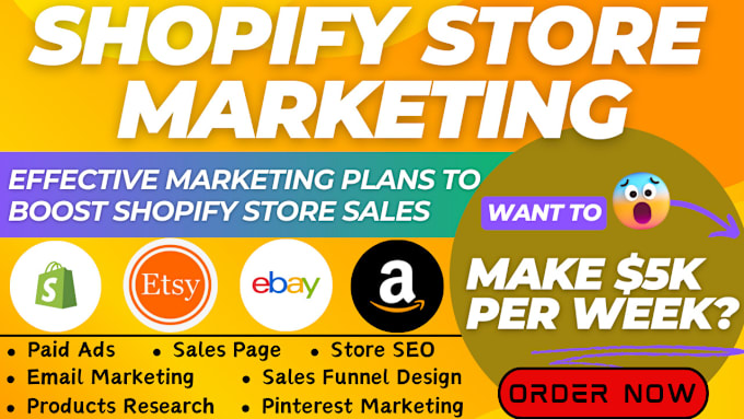 Gig Preview - Do ecommerce marketing, complete shopify marketing to boost shopify sales