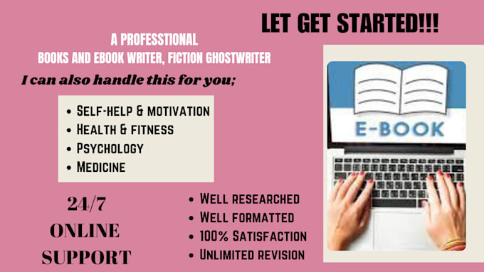 Gig Preview - Be your books and ebook writer, non fiction ghostwriter, fiction ghostwriter