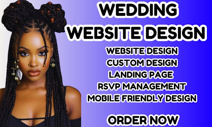 Gig Preview - Design wedding website wedding invitation website event planning website