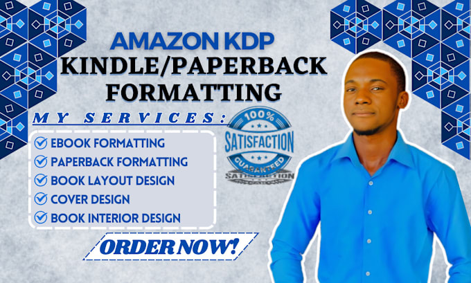 Gig Preview - Format amazon KDP book, kindle paperback formatting, canva layout design, cover