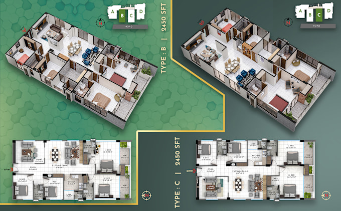 Gig Preview - Make isometric 3d floor plan