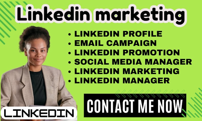 Gig Preview - Linkedin marketing  manager  promotion linkin profile b2bsales