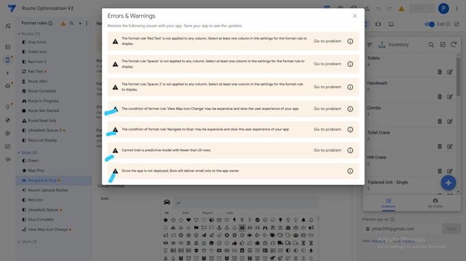 Gig Preview - Fix a bud, debug error and optimize your appsheet app