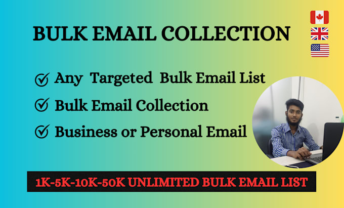 Gig Preview - Do bulk email collection for email marketing