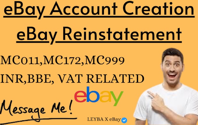 Gig Preview - Do ebay reinstatement ebay account creation ebay stealth seller account