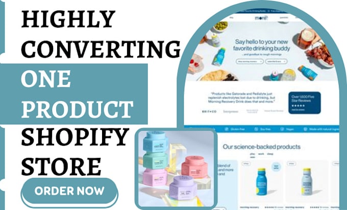 Gig Preview - Build shopify one product store product landingpage shopify dropshipping website