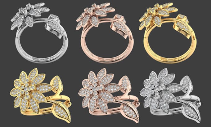 Bestseller - design photorealistic, animation jewelry 3d cad for 3d printing and 360 render