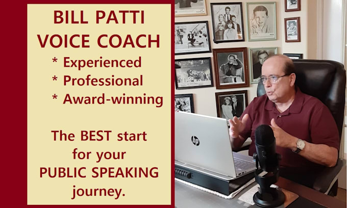 Gig Preview - Coach public speaking, voice acting , accent, podcasts for speech success