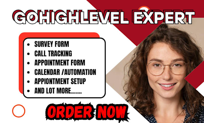 Gig Preview - Do gohighlevel funnel and website ghl forms ghl survey call tracking recording